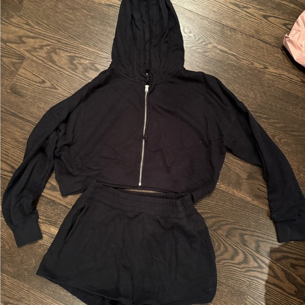 Hollister Charcoal Ultra High-Rise Shorts